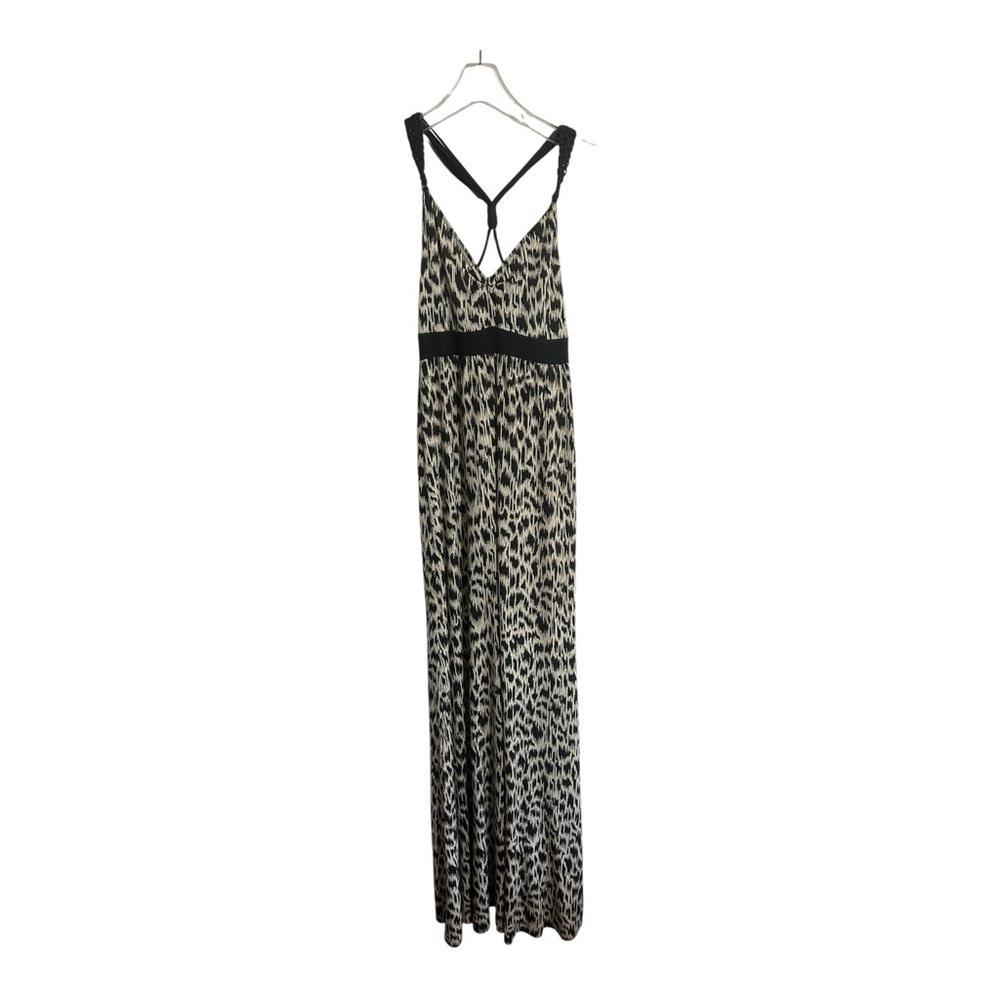 Banana Republic Brown and Cream Printed Maxi Dress